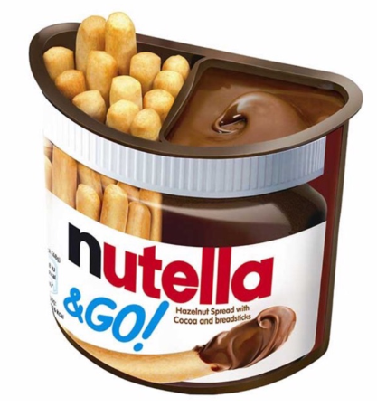 ช็อคโกแล็ตนูเทลล่า มาพร้อมกับขนมปังแท่ง